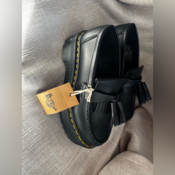 Dr. Martens Black Tassel Adrian Platform Loafers - Picture 6 of 10